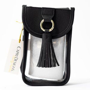 Cell Phone Crossbody - Clear PVC with Black Accent